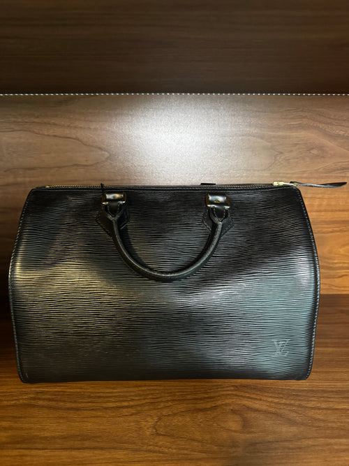 Louis Vuitton Speedy 30 Black Epi Leather Handbag