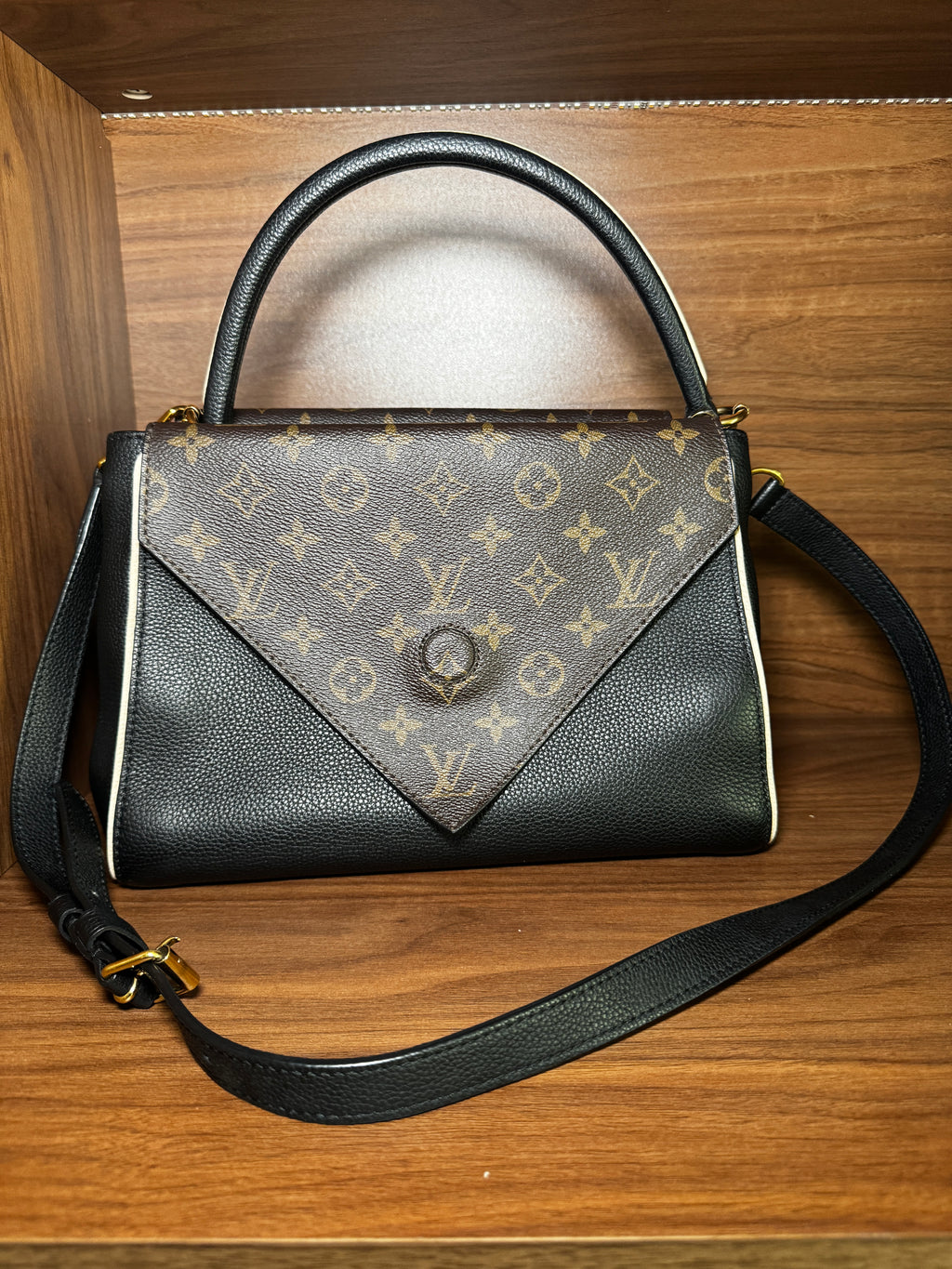 Louis Vuitton Double V Monogram Leather Crossbody Bag