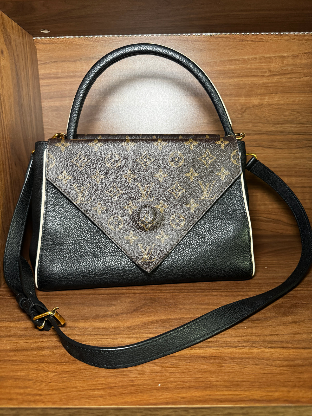 Louis Vuitton Double V Monogram Leather Crossbody Bag